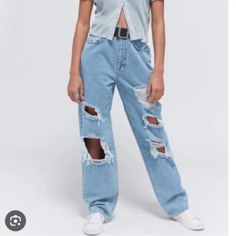 Urban outfitters High Rise Baggy Distressed Jeans
